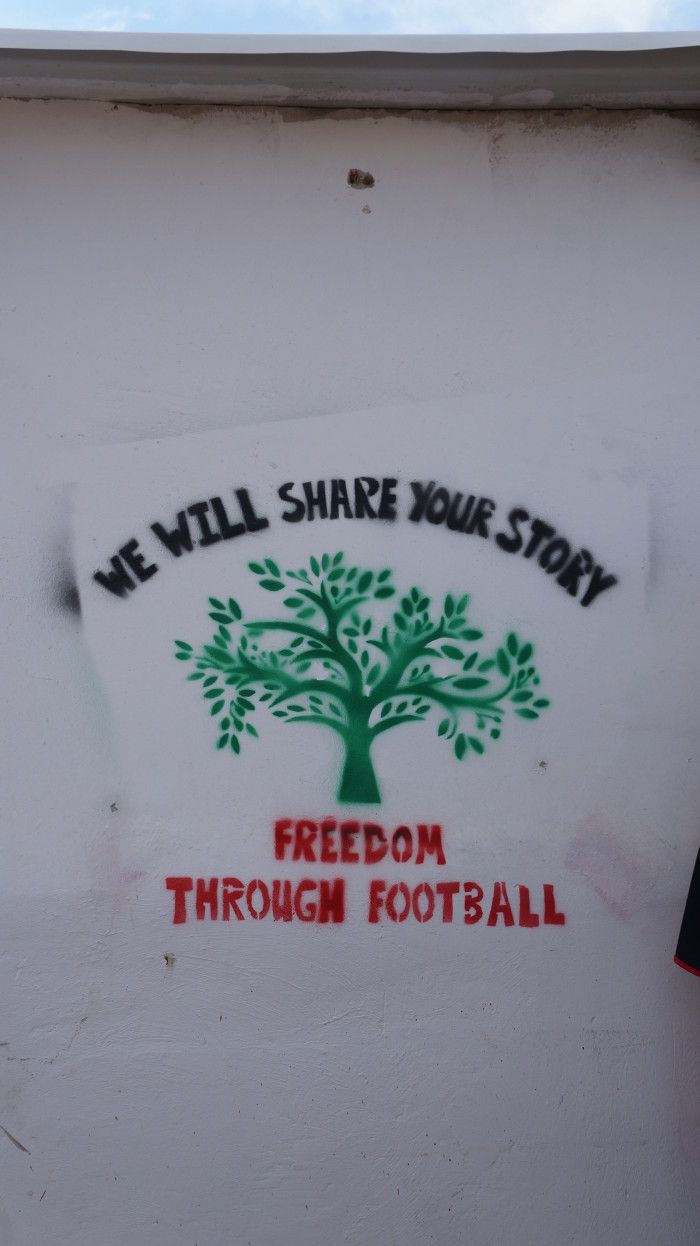 this template was made by the Easton Cowgirls when they visited the West Bank last year - we sprayed this in Umm Al-Khair